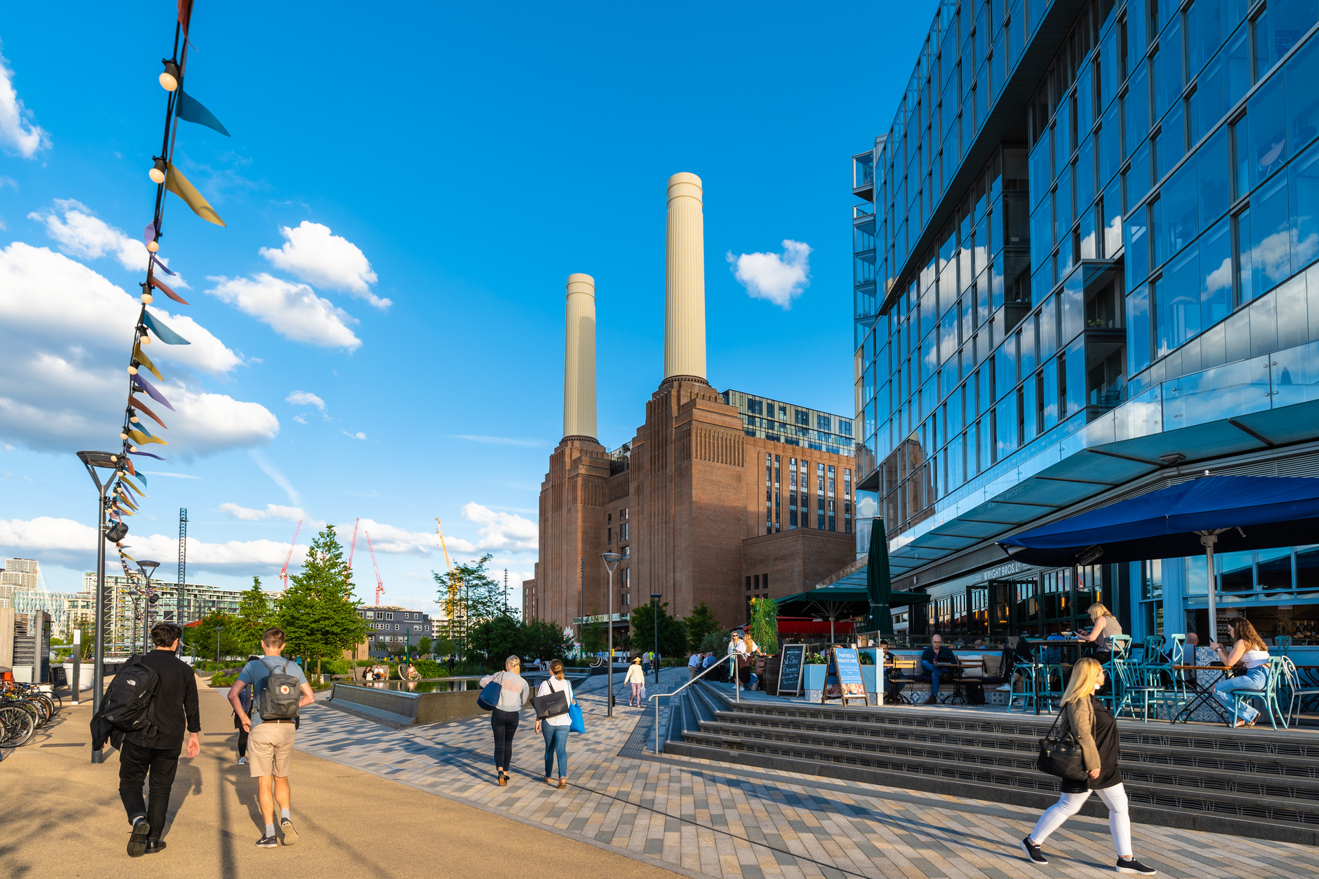 Battersea Power Station From Circus West Village Dusk