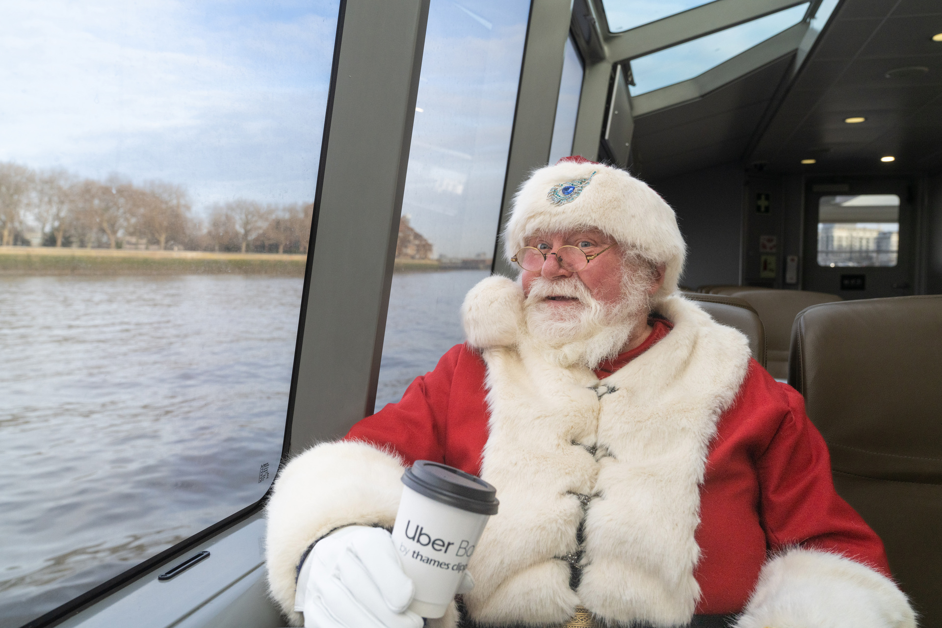 Santa Claus by the window